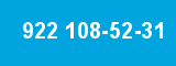 922 108-52-31 922 108-52-31